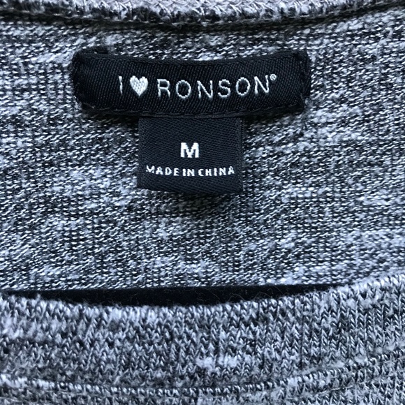 I 🖤 RONSON Merled Heather Gray Fringe Sweater | M - Picture 7 of 9